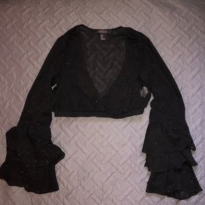 Sheer Cropped Blouse